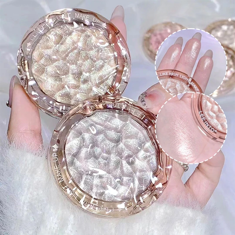 High Gloss Highlight Powder Palette Shimmer Sparkle Glitter Contour Makeup Long Lasting Natural Glow Illuminator Face Kit