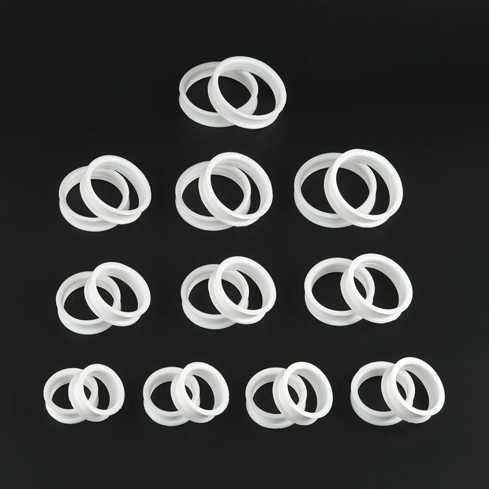 PAIR- Silicone Flexible Double Flared Ear Plugs Hollow Ear Flesh Tunnel Plug Ear Gauge Stretchers Piercing Jewelry 3mm-50mm