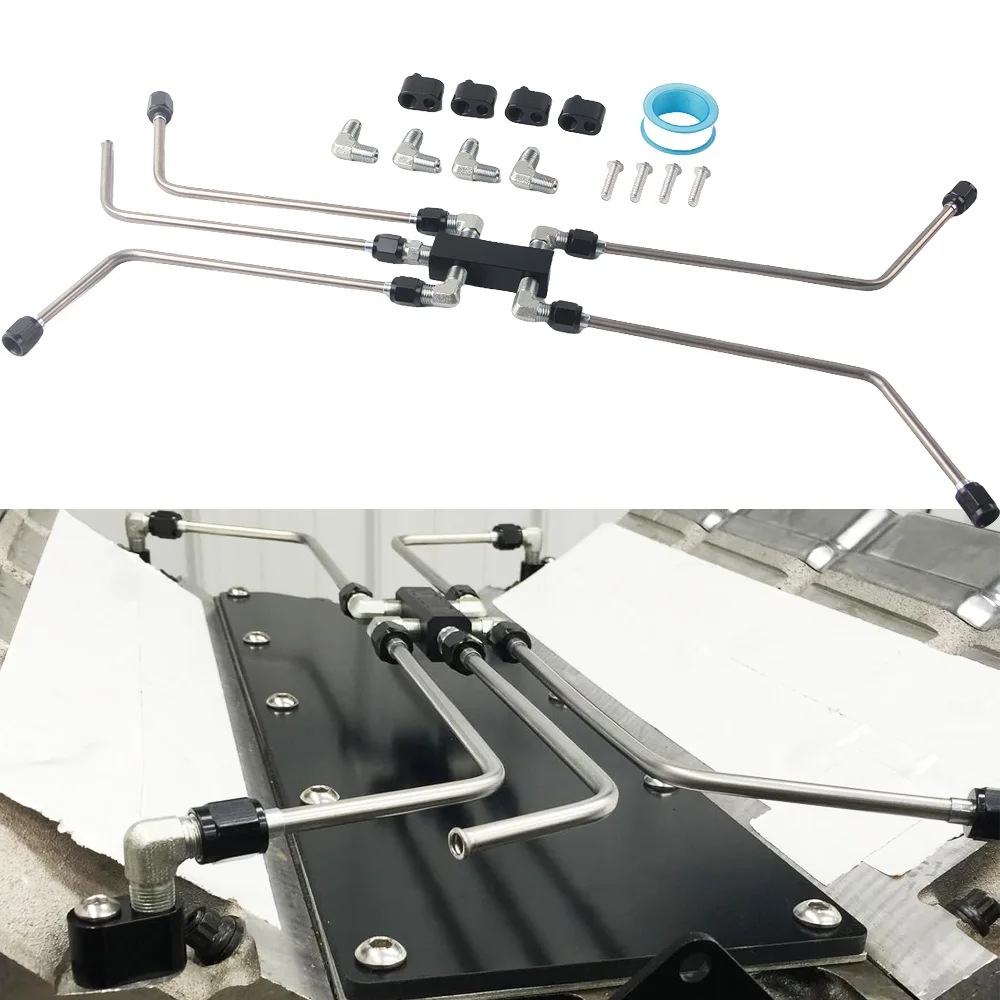 AN4 LS Stainless Coolant Crossover Steam Vent Kit Compatible with for LS1, LS2, LS3, LS6, LS7, LS9, LSX Engines