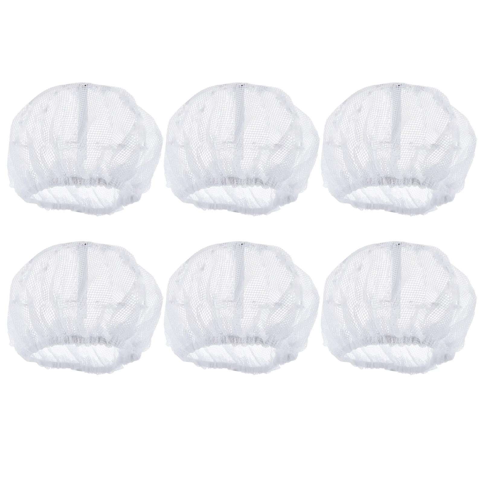 6 個の帯電防止メッシュ作業帽子調節可能な弾性シェフヘアキャップキッチンフードサービス調理シェフ帽子通気性再利用可能