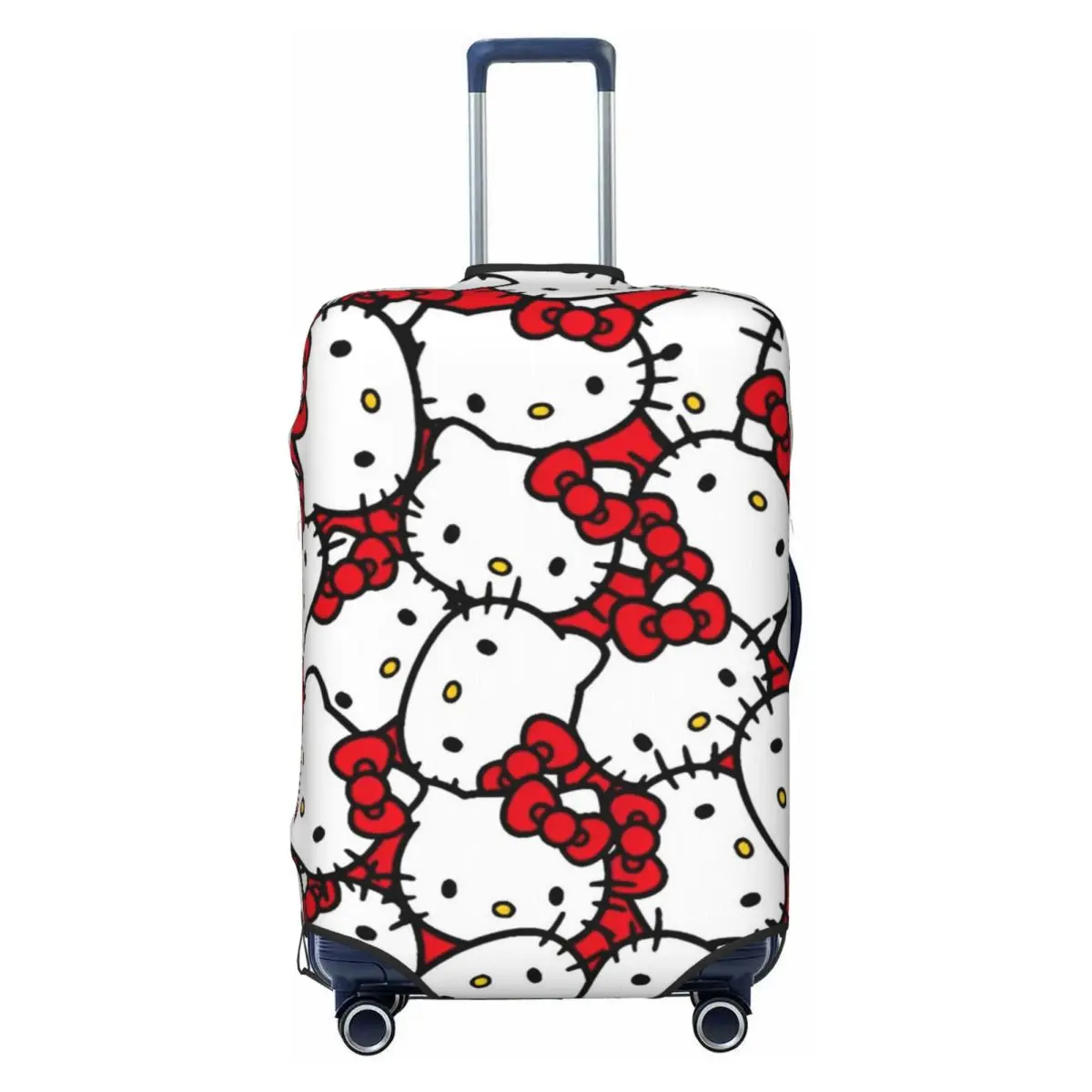 

Hello Kitty Head Travel Luggage Cover Fashion Suitcase Protector Washable Baggage Covers Fits 18-32 Inch Luggage