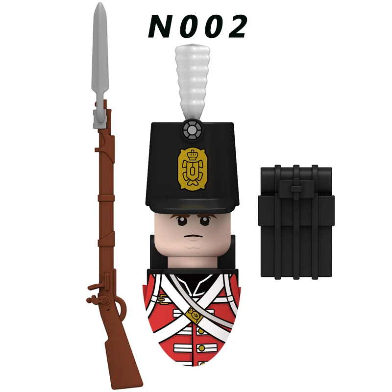 Napoleonic Wars Military Soldiers Building Blocks  WW2  Figures French British Fusilier Rifles Bagpiper Weapons Building Blacks