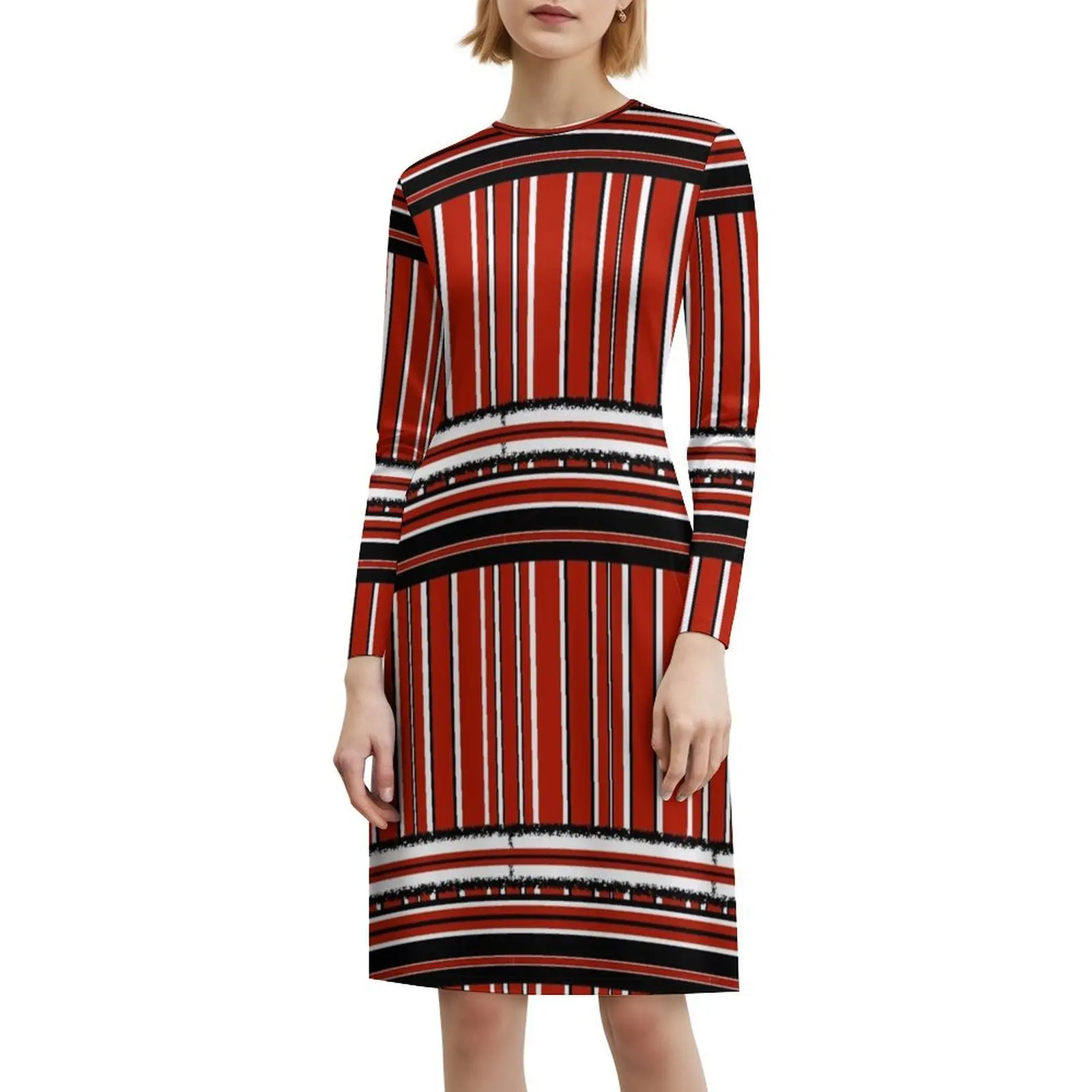 إذا كنت ترغب أزياء الأحمر والأسود والأسود. قناع وفستان مثير للإجازات للنساء على الشاطئ وحفلات أعياد الميلاد فستان قصير للتخرج #6