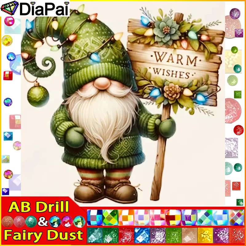 

DIAPAI Сказочная пыль ABRhinestone Картина Кристалл Декор Diy Алмазная картина "Гномная лампа" 3D узор Алмазная вышивка