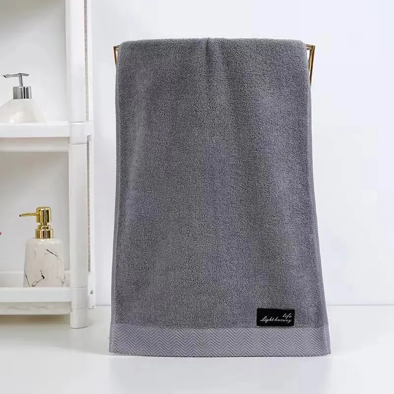 100% Cotton Premium Bath Towel  Lightweight and Highly Absorbent Adult thickened bath towel for home Beach towel