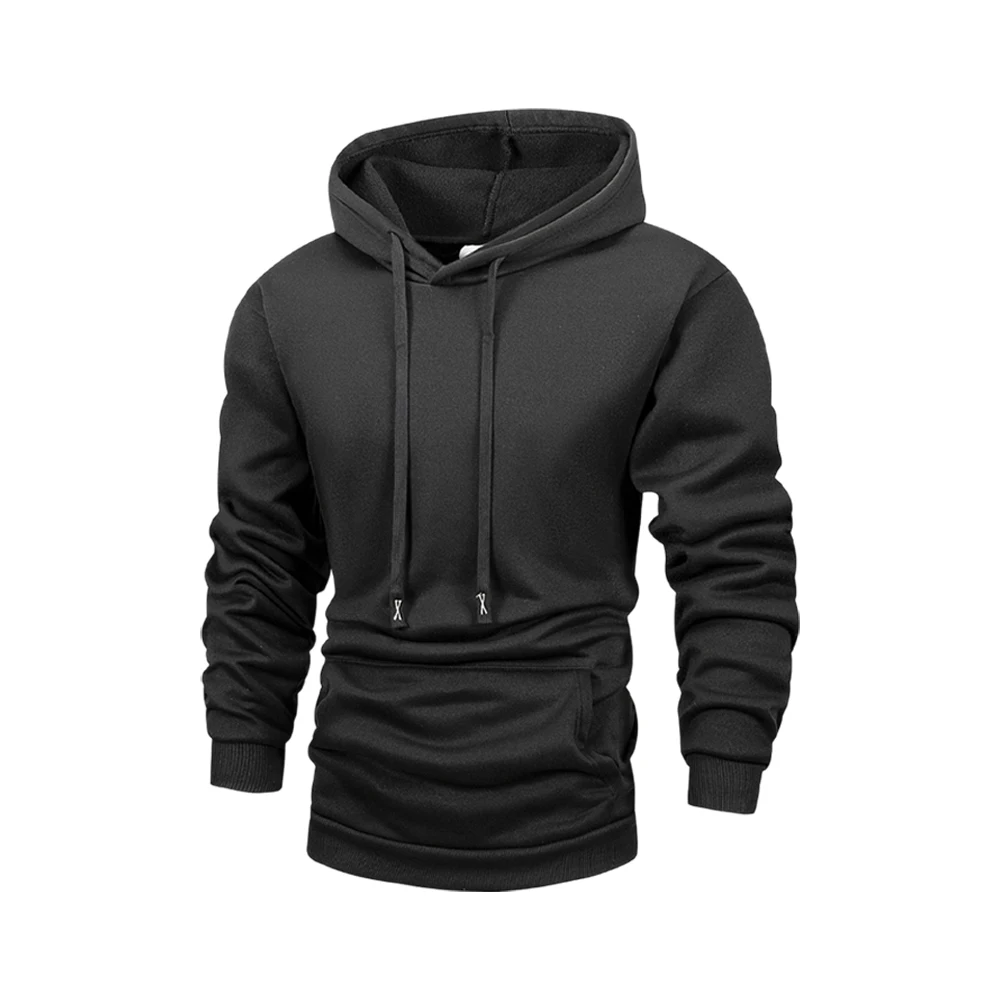 Men's Fleece Pullover Hoodies Unisex Autumn Winter Hooded Sweatshirt Outerwear Fashion Casual Hoodie for Men Male Clothing Coat - Image 2