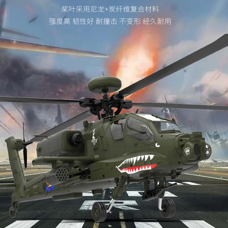 F11 Apache Ah-64d F11 2.4g Brushless Motor Vehicle Helicopter 6-Channel 3d Stunt Remote Control 1:32 Simulation Model Boy Gifts