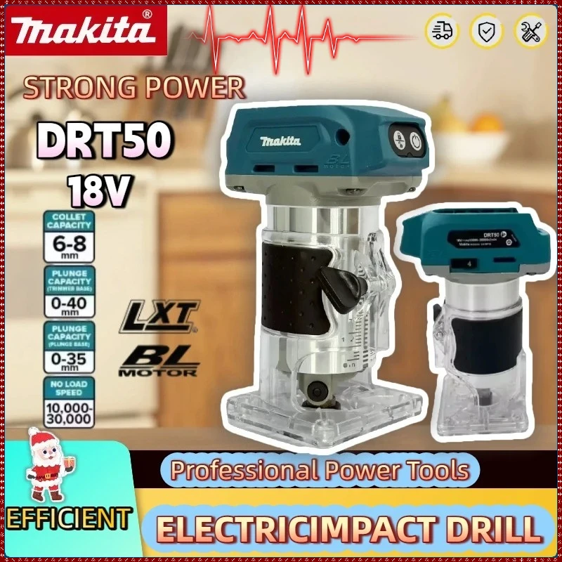 

Оригинальный бесщеточный триммер Makita DRT50, аккумуляторный инструмент для обработки дерева, фрезерный станок для гравировки и штробления.