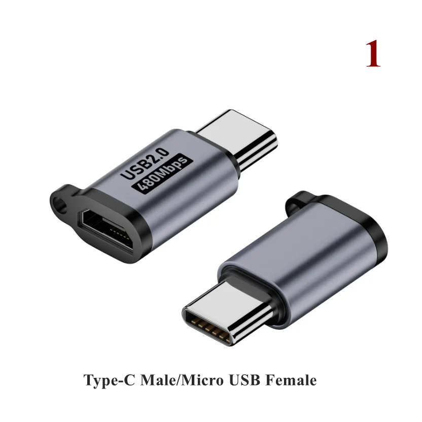 Type-C Adapter Type C To Micro Mini USB 8pin Male To USB C Female Converters For Xiaomi Samsung Charger Data Cable USBC Adapter