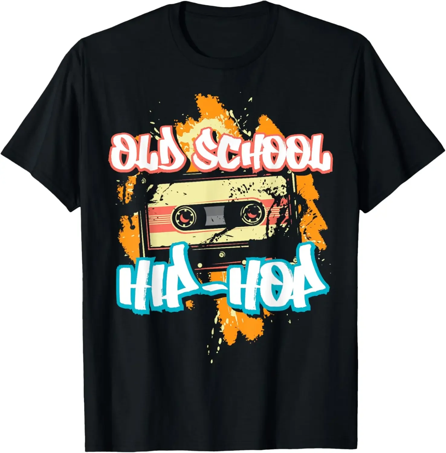 Retro Old School Hip Hop 80s 90s Graffiti Cassette Gift  women Clothing Tops Graphic T Shirts Unisex Summer Streetwear