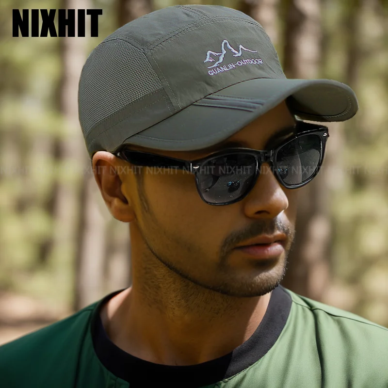 NIXHIT gorra de béisbol para hombre y mujer, gorro de secado rápido, plegable, transpirable, fino, para deportes al aire libre, montañismo,