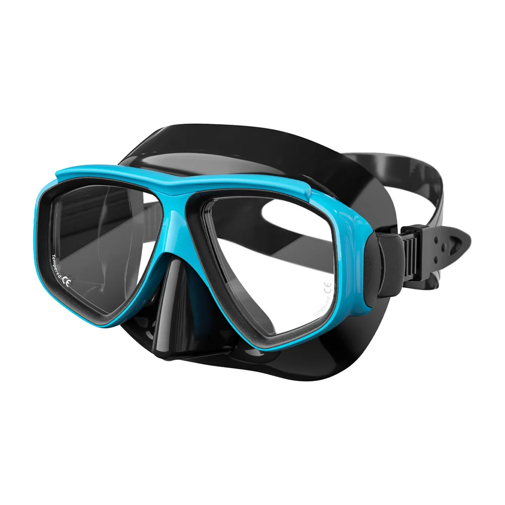 JSJM Professionelle Antibeschlag-Schwimm- und Tauchmaske mit UV-Schutz, Silikon-Schnorchelbrille und Schlauchset für Erwachsene – Detail 7