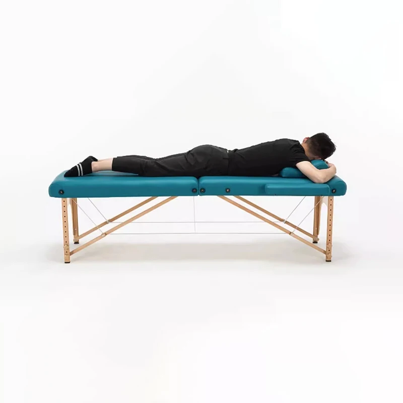 Massage Bed Headrest Foldable Aesthetic Stretchers Portable Massage Table Pillow Facial Bed Eyelash Making Stretcher Salon