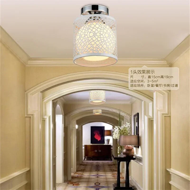 Led Crystal Ceiling Light Modern Brief Circle Living Room Lamps Warm Bedroom Lights Study Light