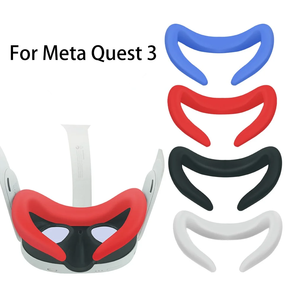 Silicone Eye Mask Pad Capa para Meta Quest 3, VR Headset, Respirável, Anti-suor, Bloqueio de Luz, Olho Capa Manga, Novo