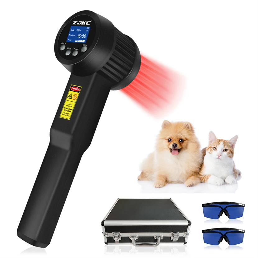 

ZJKC 650nm 808nm 8W High Power Red Light Therapy Device Therapeutic Laser for Pain Relief Wound Healing Infrared Light Therapy