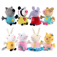 19Cm Peppa Pig Forever Friends Plush Toy Bigger Edmund Elephant Pedro Pony Suzy Sheep Zoe Zebra Room Kids Birthday Gift Toys