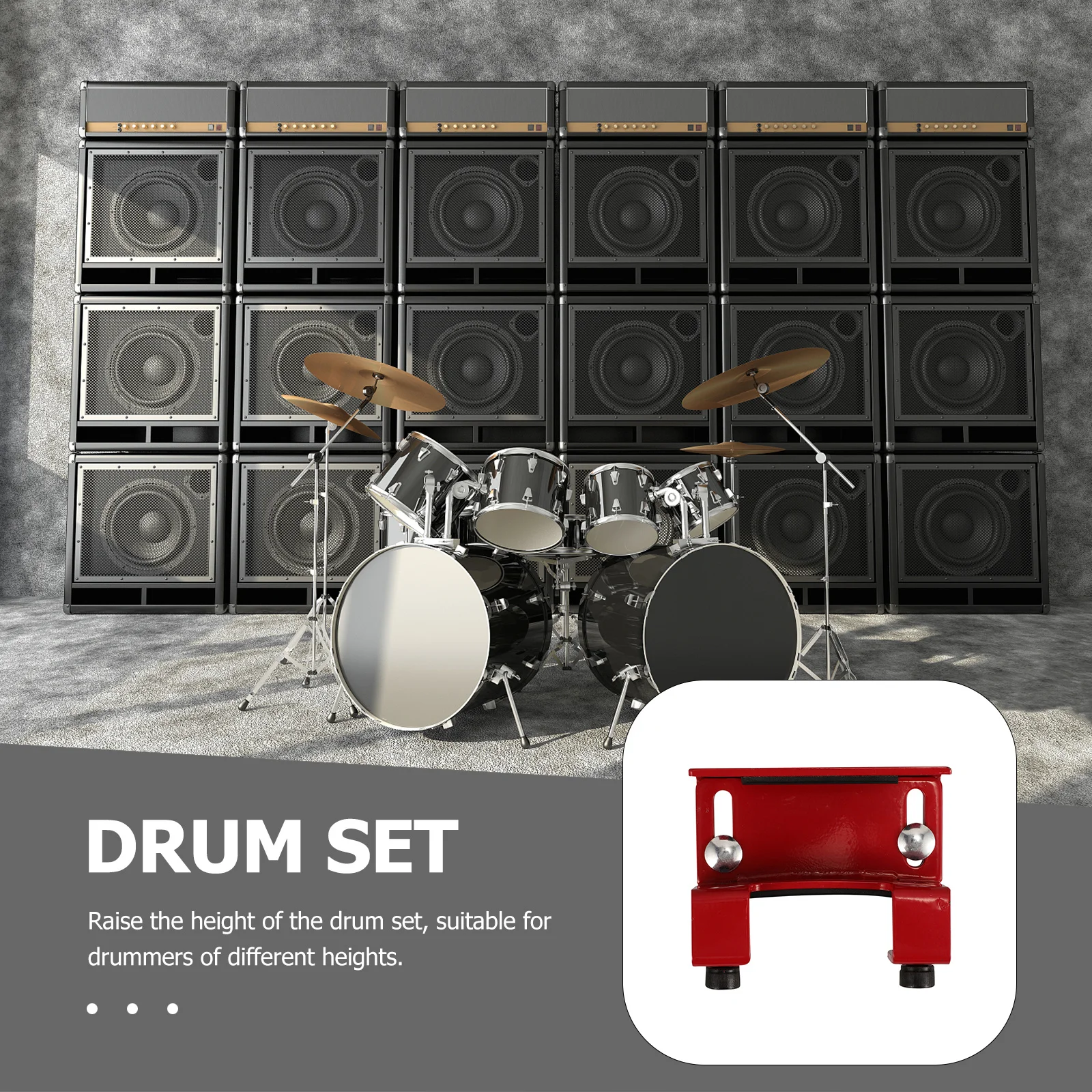 

Drum Kit Lift Replacement Lifting Fit Accessory Bass Stand Metal Accessories Platform