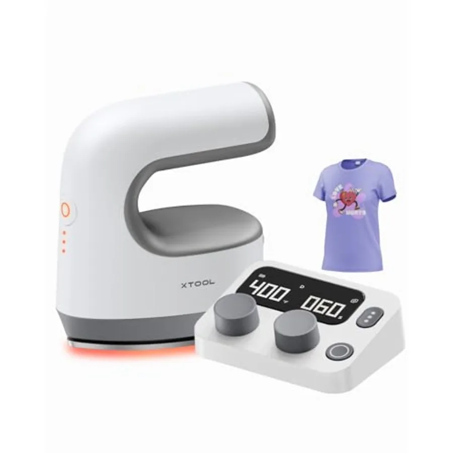 

Mini Heat Press Machine with Wireless Control Pod- Ultra Light Portable Small Heat Press Machine for T-Shirts Shoes Hats