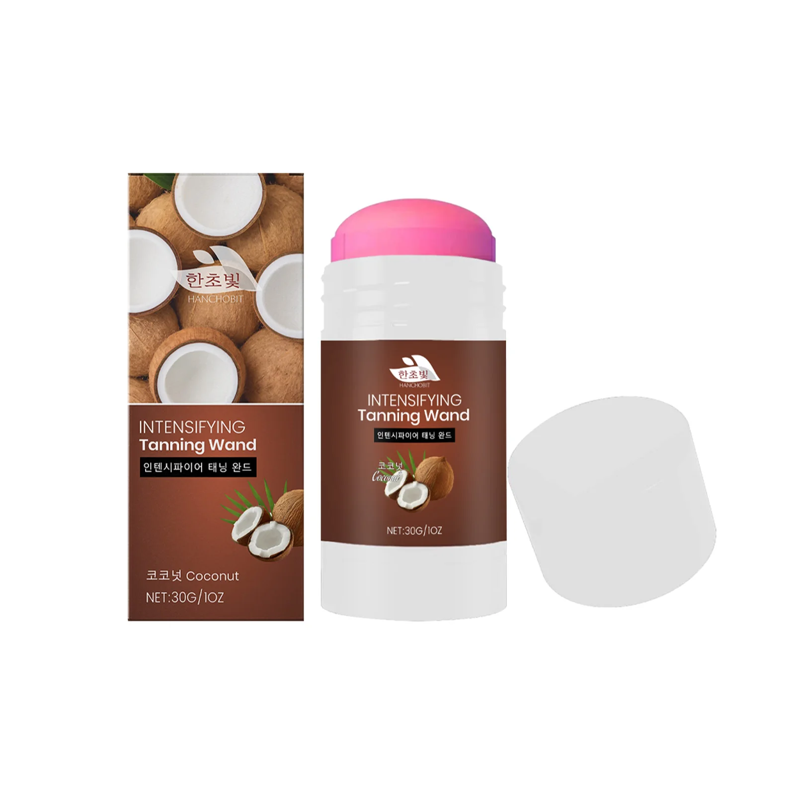 Coconut Self-Tanning Stick: Sun-Free Bronze & Wheatish Glow for Summer, Nourishes Skin with Hydration & Easy Application