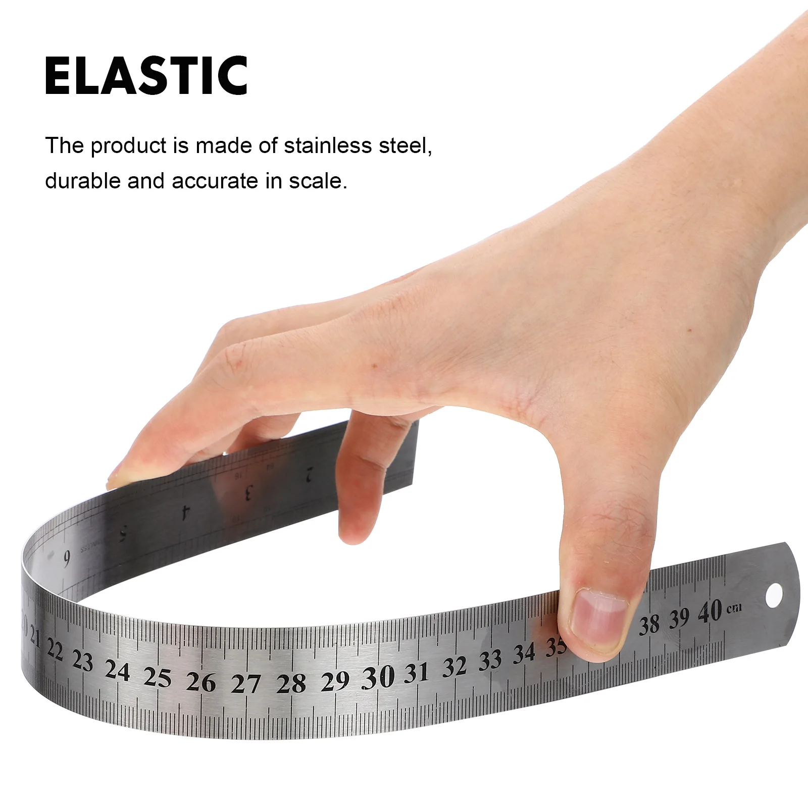 

4 pcs Stainless Steel Rulers Double-Sided Scale Premium Metal Measuring Tools Wear-Resistant Lightweight Portable Metric Ruler