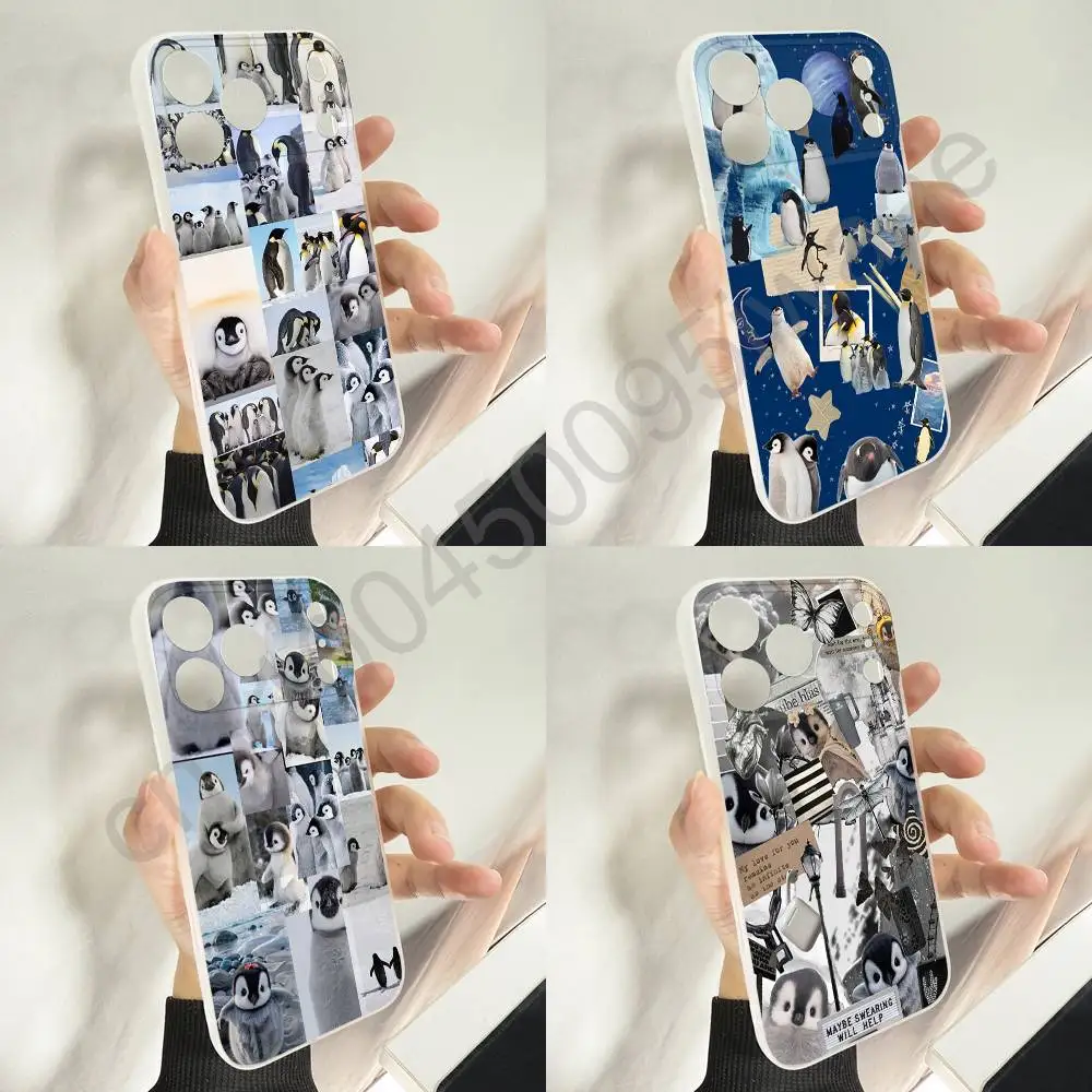 

Lovely Penguin Collage Phone Case For iPhone 11,16,15,14,13,17,12,Plus,E,Air,Mini,Pro,Max Magnetic Magsafe Soft Cover