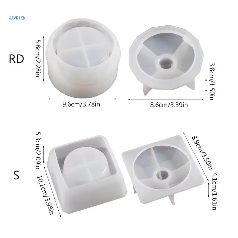 2 Pieces DIY Crystal Epoxy Storage Box Moulds Jewelry Gift Case Silicone Molds Storage Box Mold Silicone Material