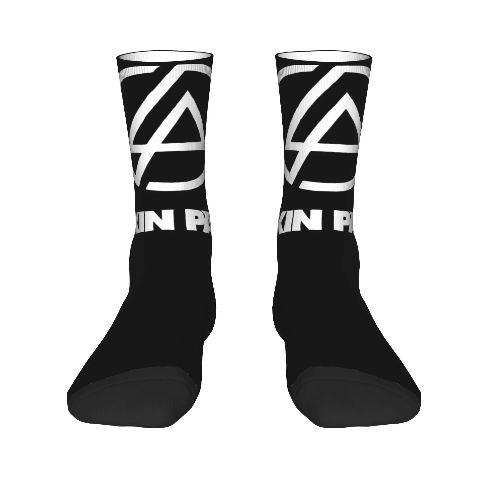 Linkin-Park Rock Band Theme Design Crew Socks Outfits for Sports Wear Flexible Concert Tour Printing Socks