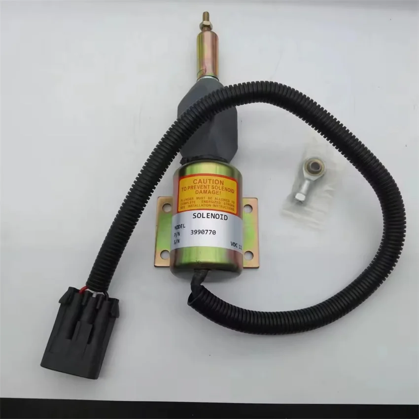 12V Shutoff Solenoid 3990770  for CUMMINS Engine 4BT 6BT QSL K19 K50 NT855 ...