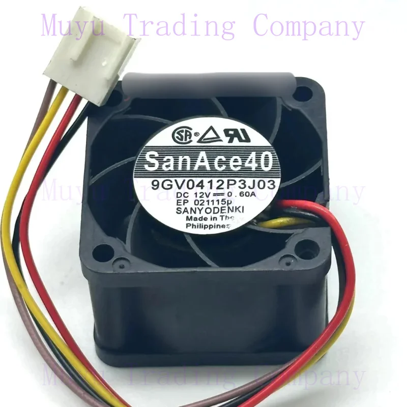 FOR Sanyo Denki 9GV0412P3J03 Server Cooling Fan DC 12V 0.60A 40x40x28mm 4-wire