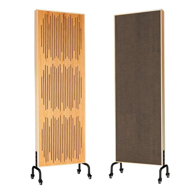 Mobile double-sided acoustic bracket module, sound-absorbing plate, diffusion plate with brake wheel, universal wheel