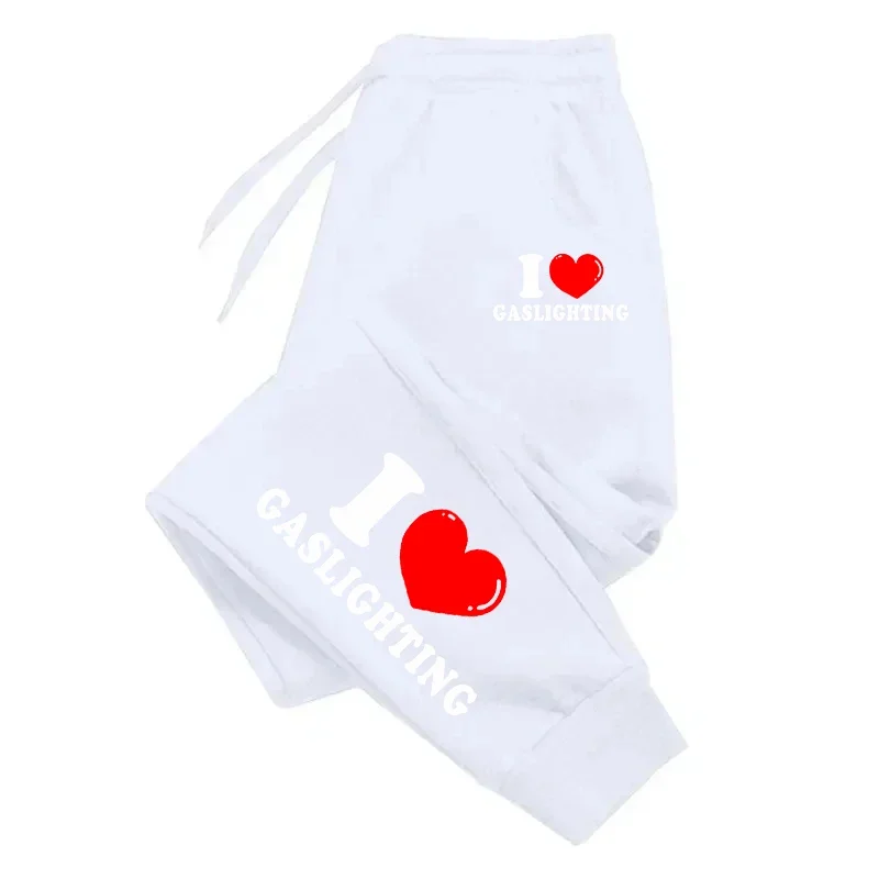 I Love Gaslighting Printing Casual veelzijdige damesbroek Trendy hiphopbroek met zakken met trekkoord Comfortabele joggingbroek Dames