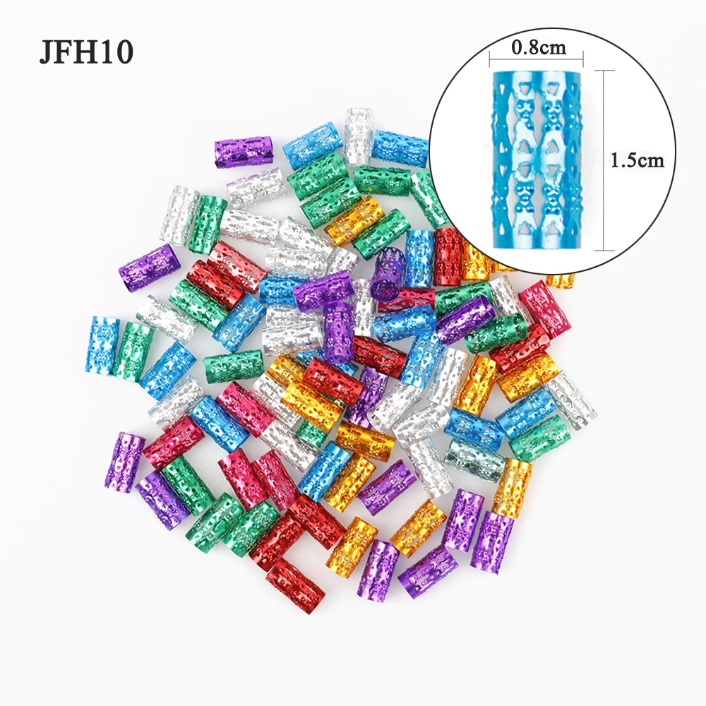 50pcs Mixed Color Hair Ring For Braids Cuff Clips Available Dreads Accessories Dreadlock Beads Adjustable Styling Tool