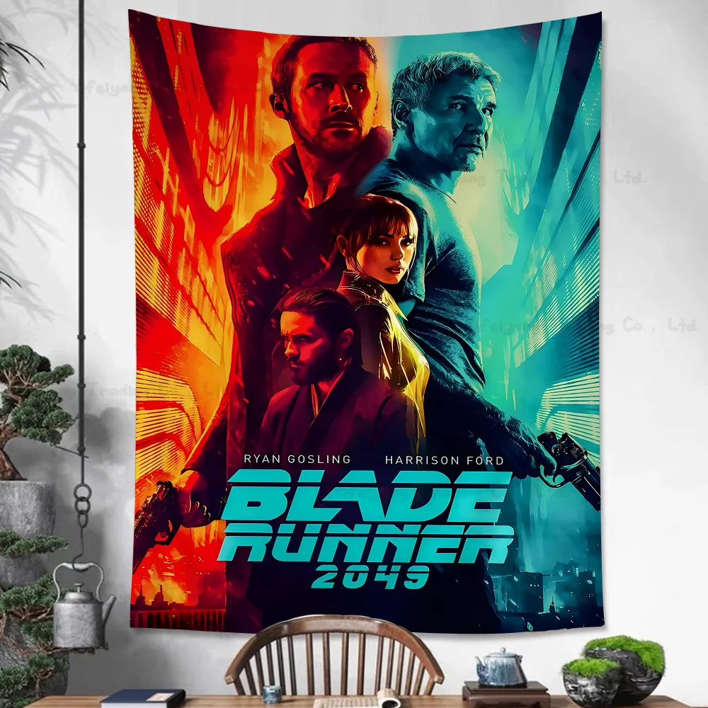 Blade Runner 2049 Anime Tapestry Indiase Boeddha Wanddecoratie Hekserij Boheemse Hippie Muurhangende Lakens