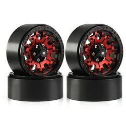 1.9 Beadlock Wheels Aluminium Alloy 4pcs for 1:10 RC Crawler Axial SCX10 SCX10 II TRX4 RC4WD D90 1.9'' Crawler Tires