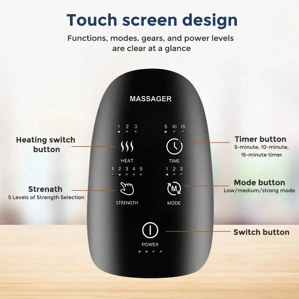 Palm Massage Heating Massager Relax Fatigue Relief Rechargeable Portable Hand Massager Acupressure Air Pressure Massage