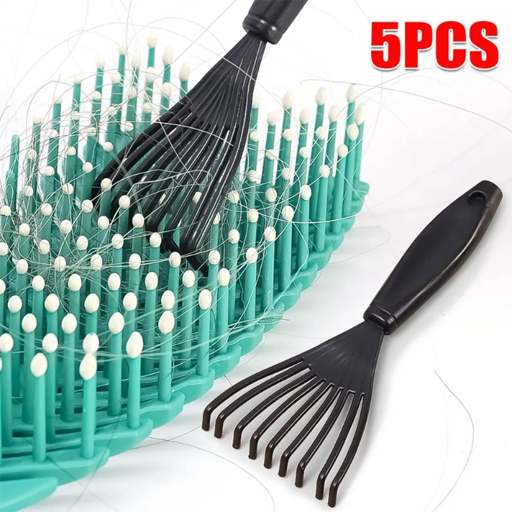 Plastic Handle Comb Hair Brush Cleaner Hand Tool Multifunctional Comb Cleaning Brush Cleaning Supplies Embedded Beauty Tools