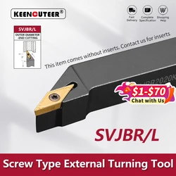 Токарный инструмент SVJBR1212 SVJBR1616 SVJBR2020 SVJBR2525, внешний токарный инструмент SVJBR SVJBL, держатель токарного станка, режущий инструмент с ЧПУ, режущий стержень