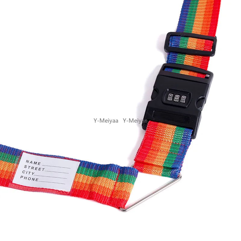Travel Luggage Strap Adjustable Password Lock Packing Belt Baggage Secure Lock Anti-theft Luggage Cross Strap Bundling Tie Belt