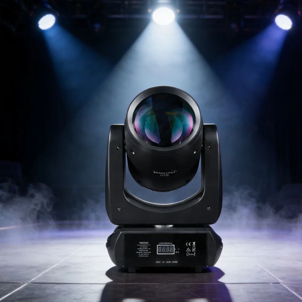 Mini LED Moving Head Stage Light 200W Beam/Spot 24 Rotating Prisms 11 Color/Wheel 14 Gobo Wheel DMX Disco DJ Bar Wash Effect