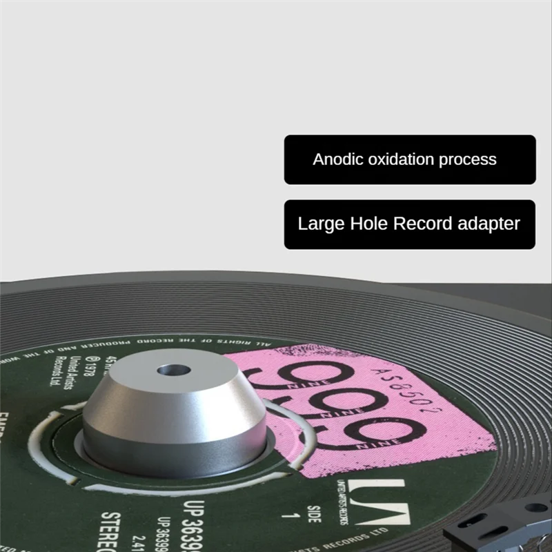 Leading-Aluminum 45 RPM Record Turntable Adapter For 7Inch Vinyl SL1200 Series LP Vinyl Record Player Accessories