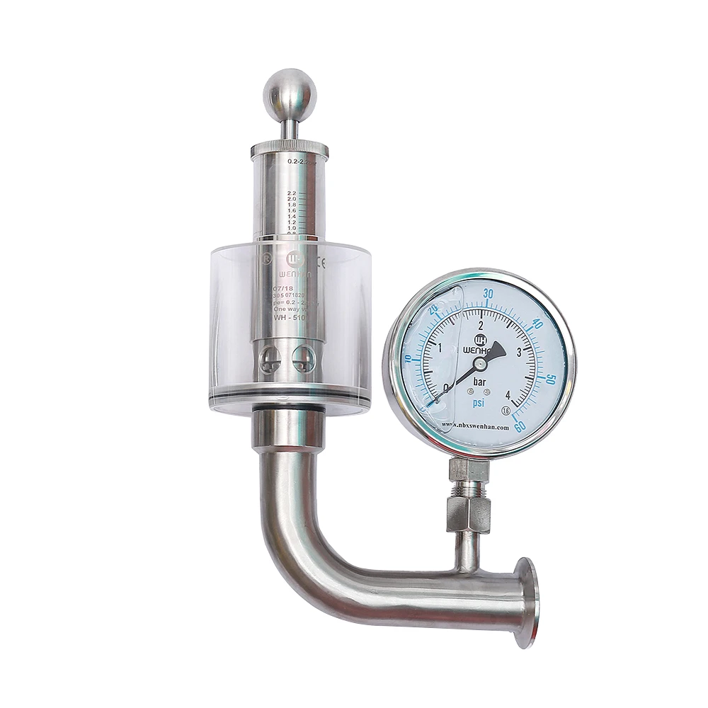 

Spunding Valve With Gauge Brewery Self-regulating SS304 Pressure Regulator