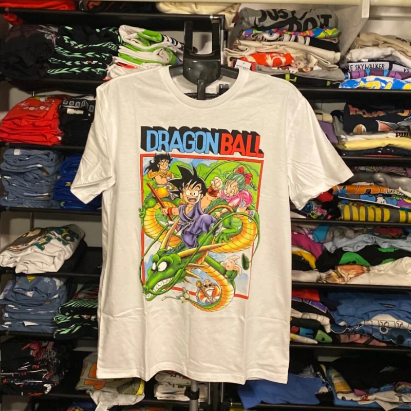 

Dragon Ball Z Graphic Printing White T-Shirt Summer New Retro Fashion Men's and Women's Streetwear