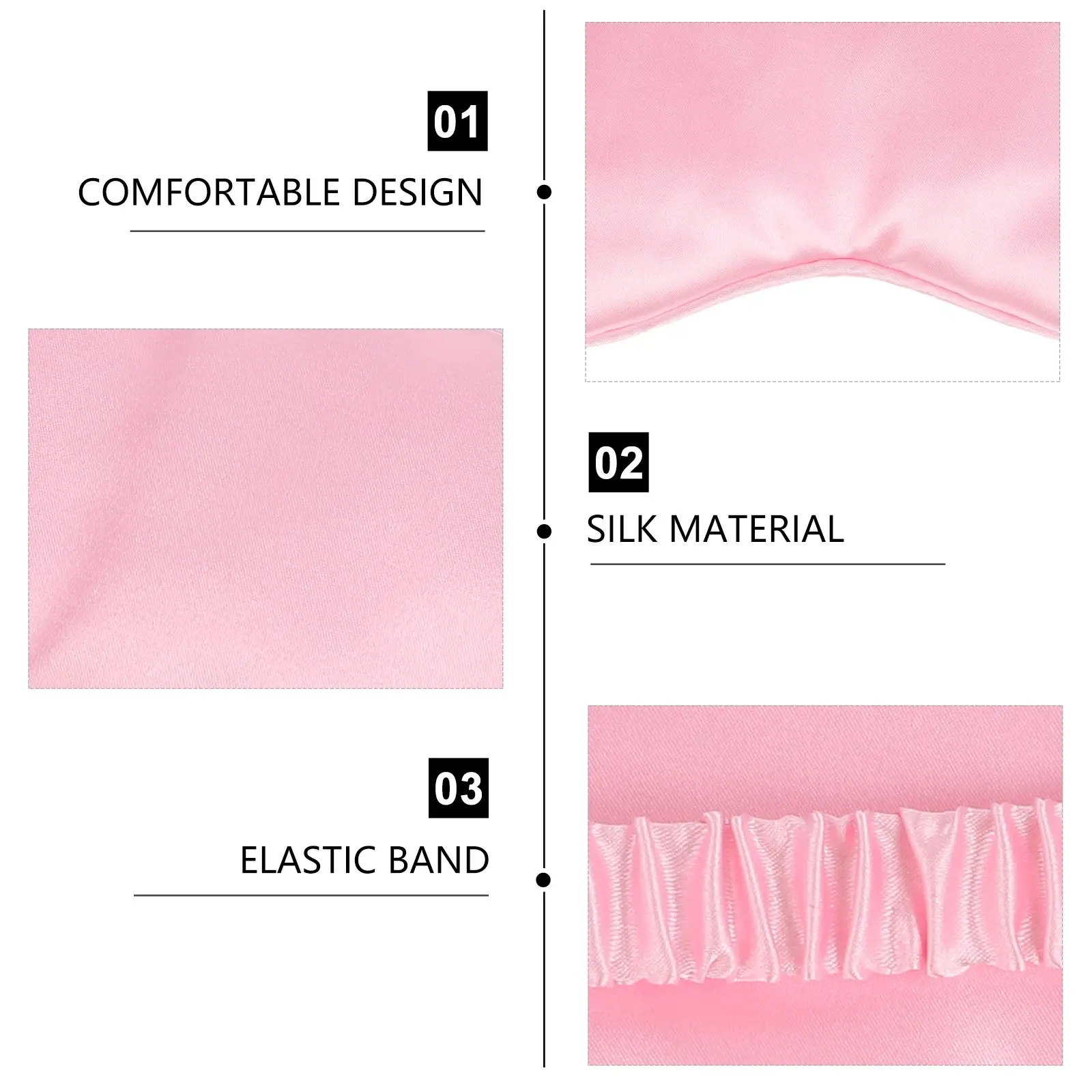 

4 Pcs Silk Sleep Eye Mask Contoured Blackout Eyeshade Comfortable Cover for Travel Home Stress Relief Eye Cover