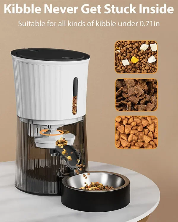 Cat Feeder,Smart Automatic Pet Feeder 4L Dry Food Treat Dispenser Electric Auto Pet Food Bowls & Timed Feeders For Puppy Dog