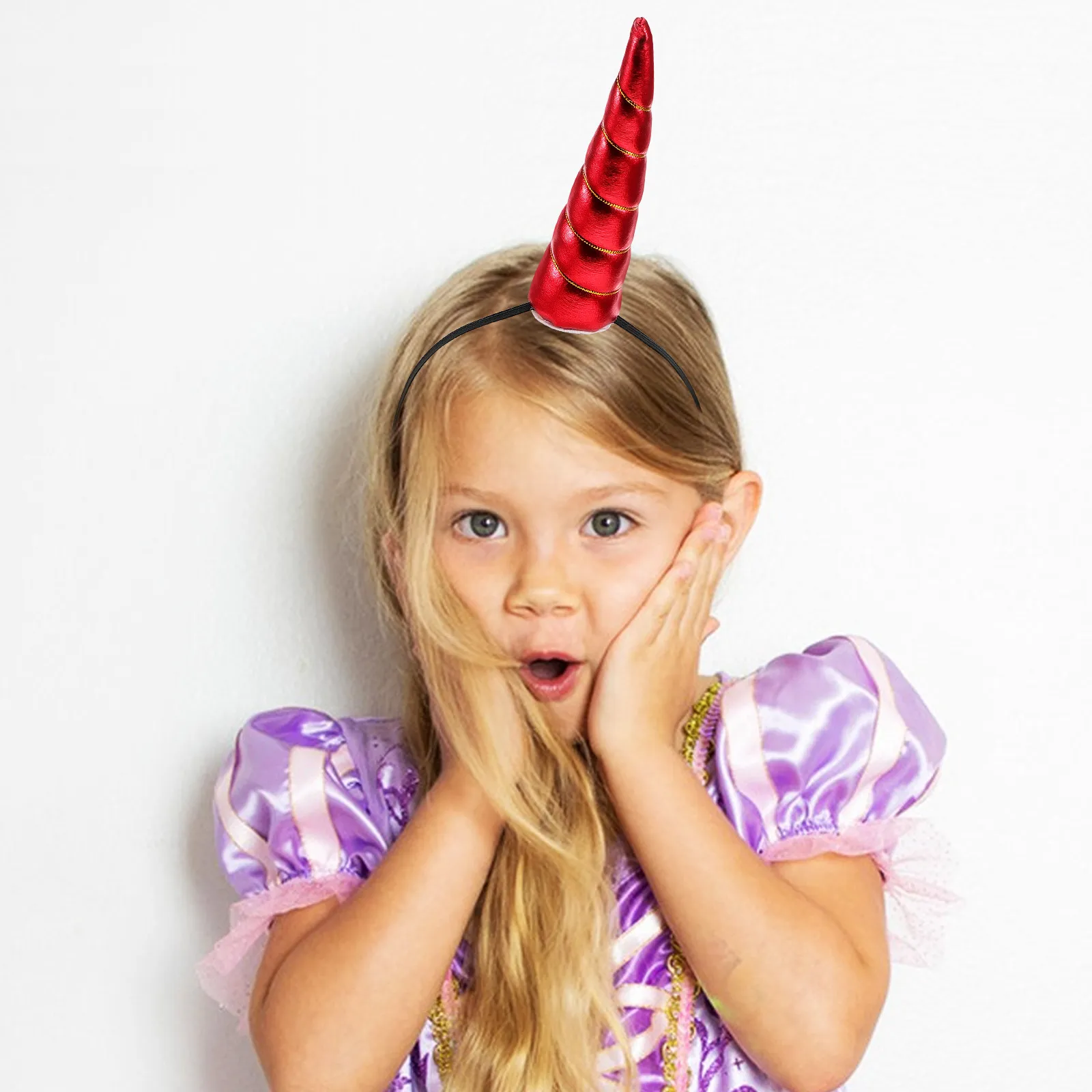 4Pcs Unicorn Horn Cosplay Headband Birthday Party Headdress Animal Ears Style Fashionable Whimsical Unicorn Hair Accessory Set