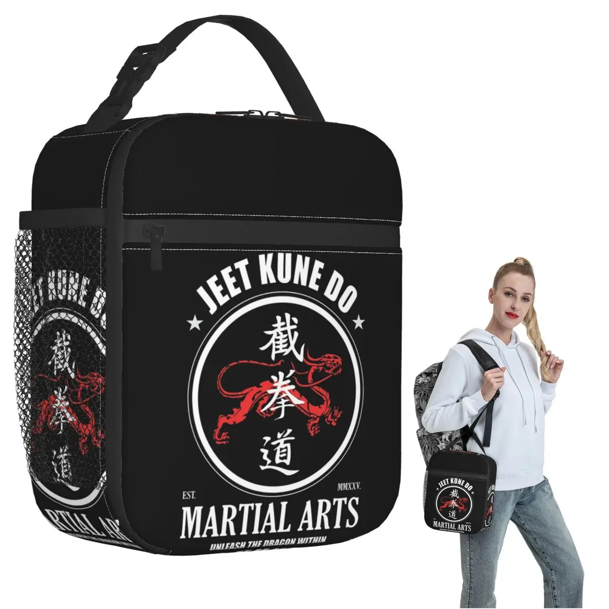 

Термосумка для обедов Unleash The Dragon Within Jeet Kune Do Dragon Power для женщин и детей, изолированная сумка для еды, термосумка-тоут