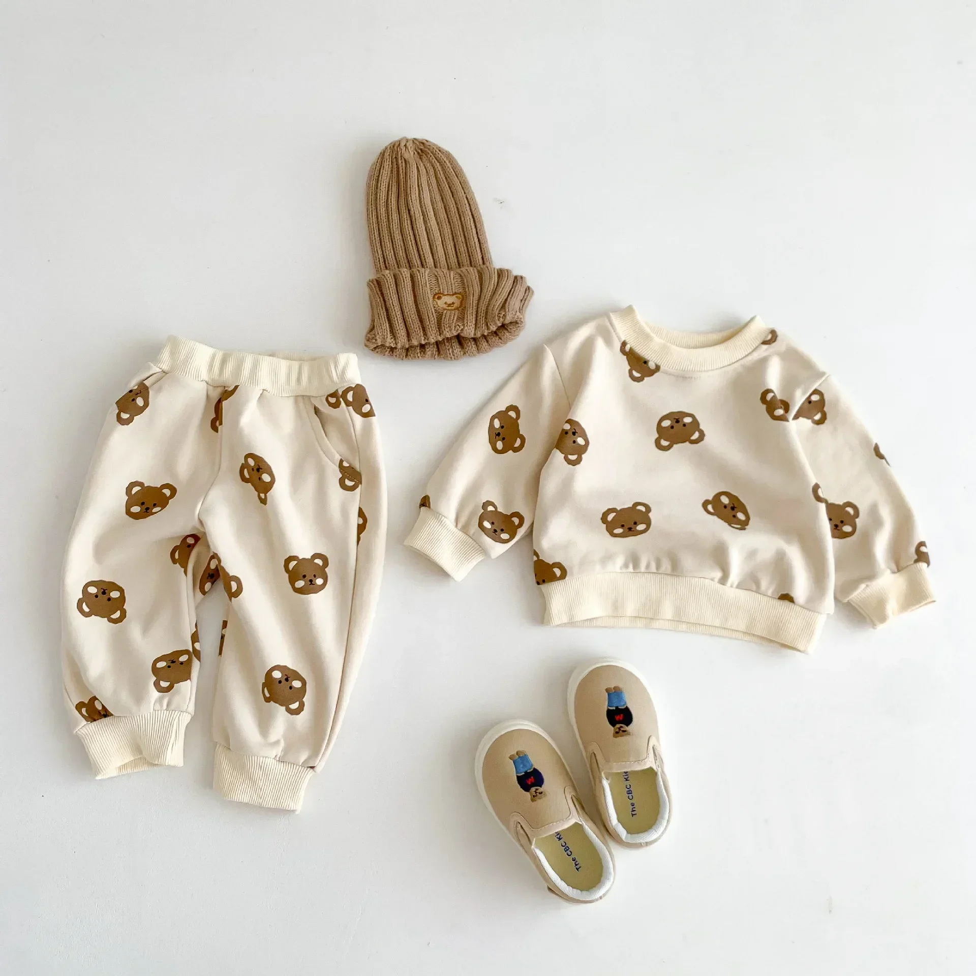 456  Autumn Baby Toddler Cotton Clothes Sets Infant Girls Long Sleeve Sweatshirts + Pants 2Pcs Suit Toddler Boy Clothing Outfits