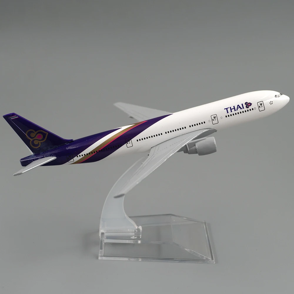 1/400 Scale Aircraft Boeing 777 THAI 16cm Alloy Plane Thailand B777 Model Toys Children Kids Gift for Collection