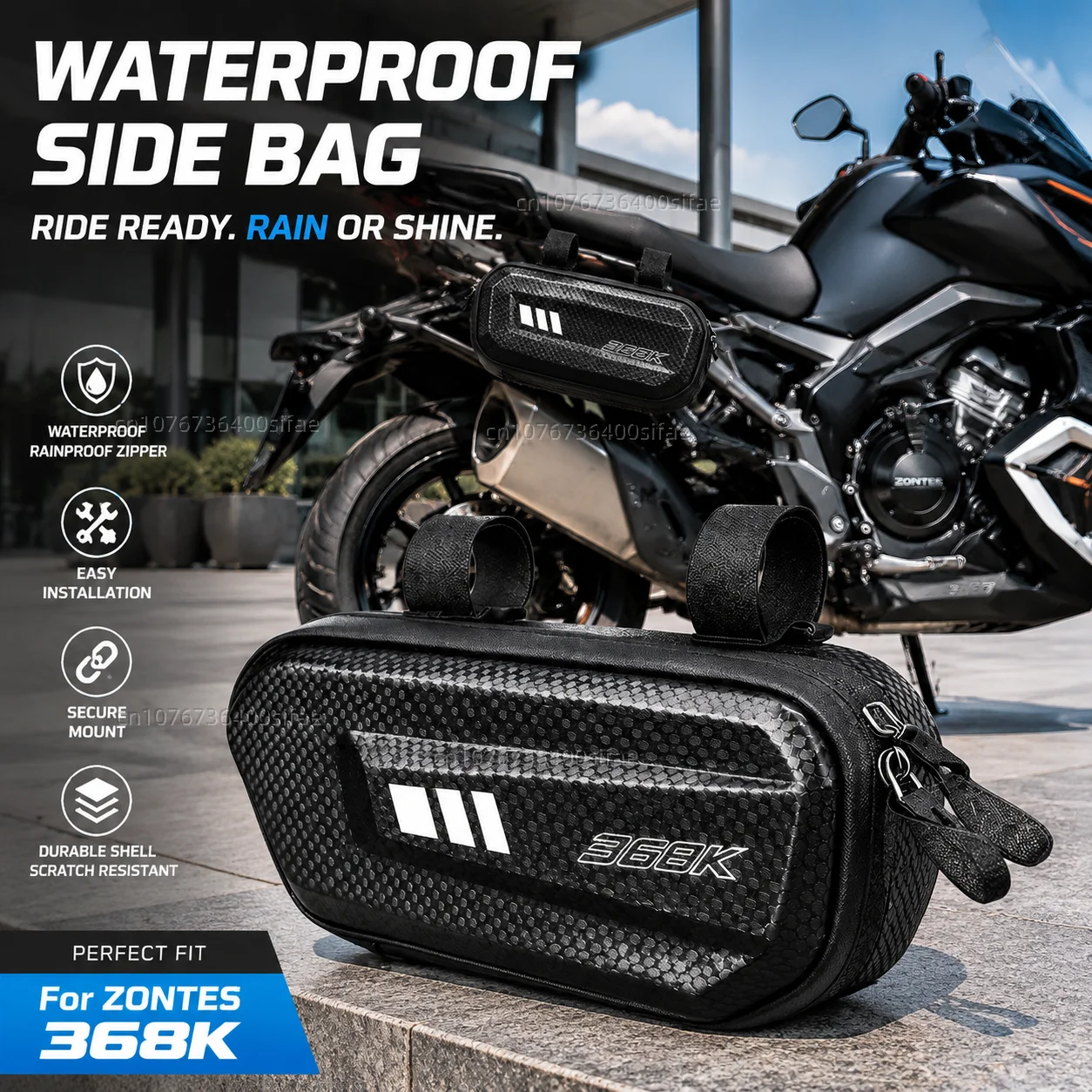 

Motorcycle Side Bag Personalized Logo Waterproof Hard Shell Saddlebag For For ZONTES 368G 368K 368E 368 K E G 400G 368 G Side